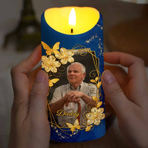 The Moment Your Heart Stopped, Mine Changed Forever, Flowers and Calendar Design - Personalized Custom LED Candle - HME350_LECA