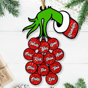 Hand Ornament personalized acrylic ornament Christmas family gift