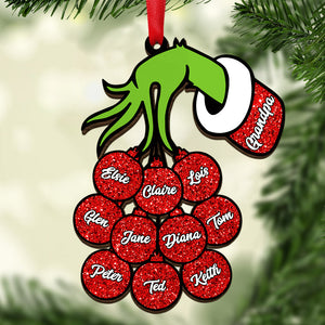Hand Ornament personalized acrylic ornament Christmas family gift