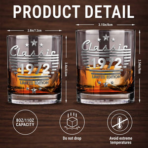 Classic Limited Edition With Stars And Stripes 3D Effect - Personalized Custom Whiskey Glass - HSB115_RWG