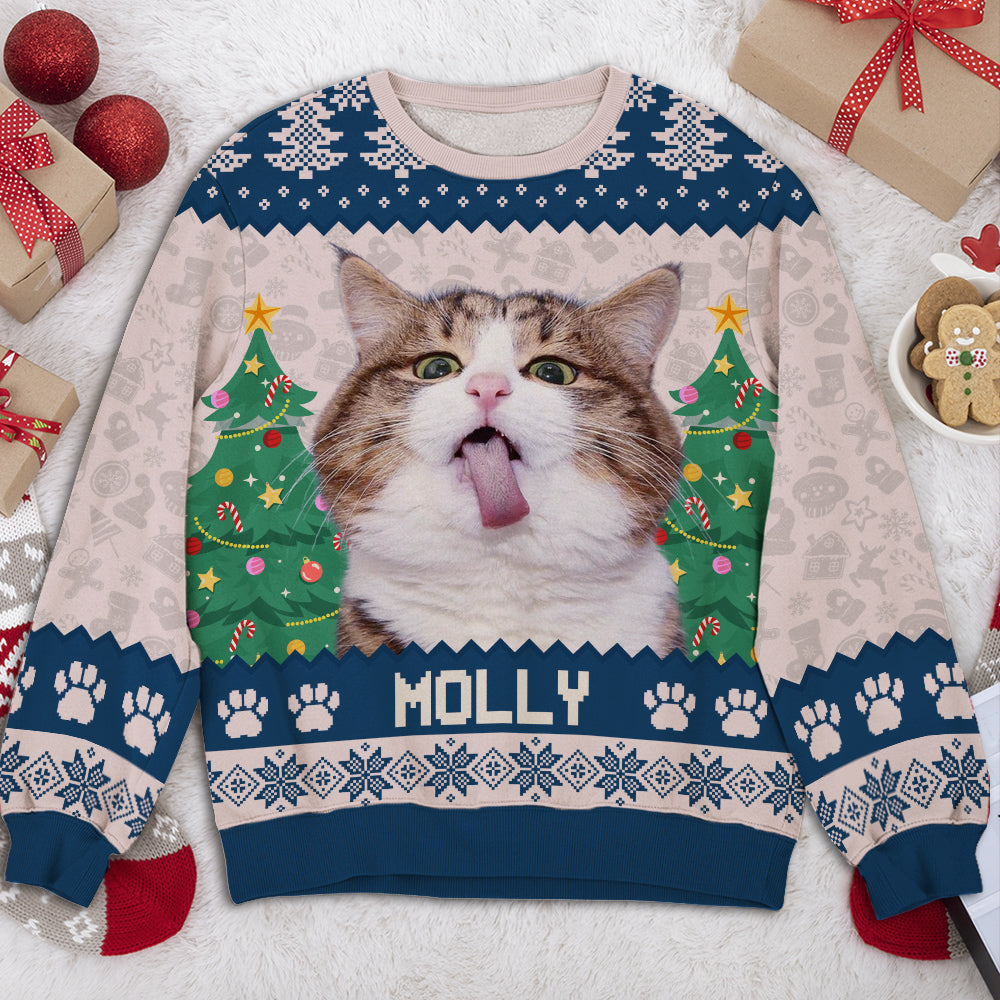 Santa Is Coming Photo - Personalized All-Over-Print Sweatshirt