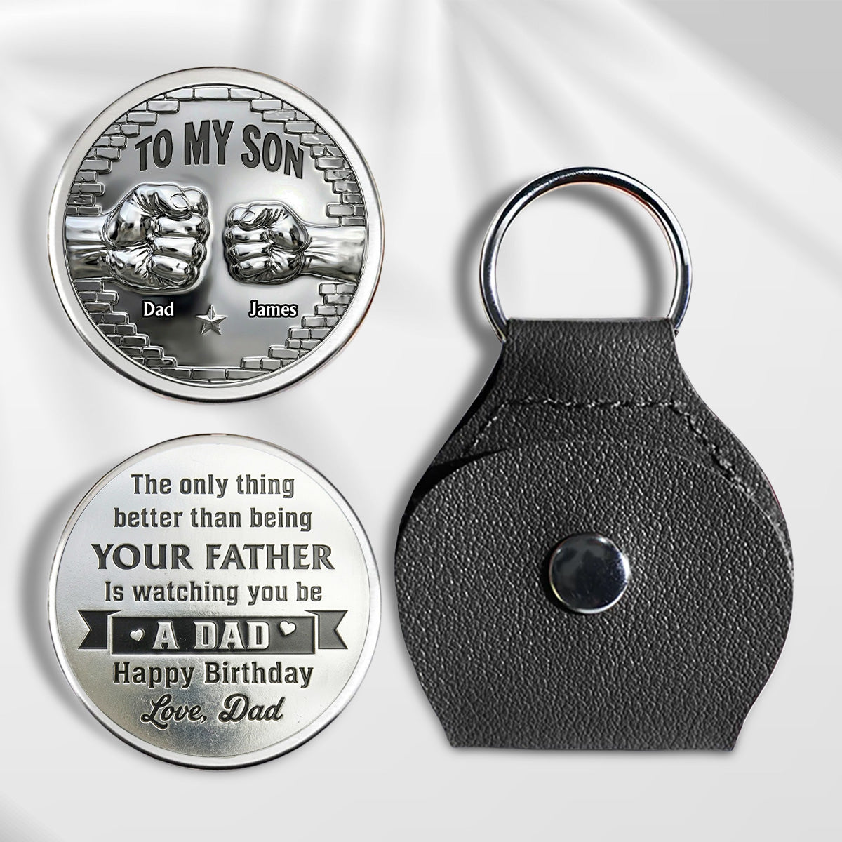 You Be A Dad Metal Version - Personalized Pocket Hug - Christmas Gift For Son