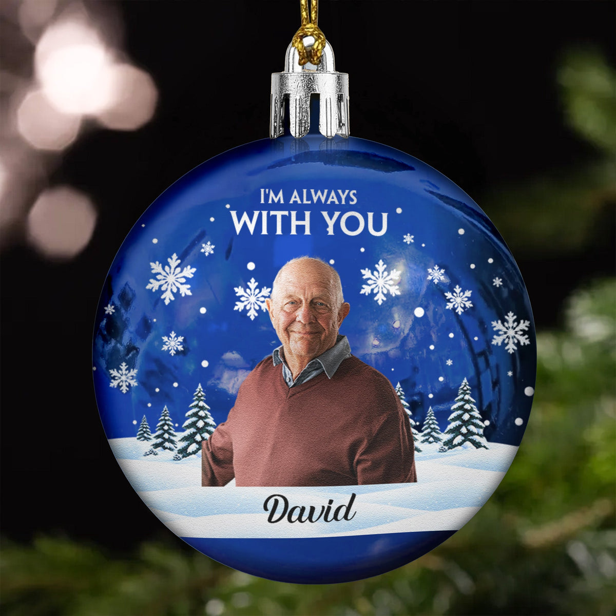 In Loving Memorial First Christmas Without You Custom Photo - Personalized Ornament