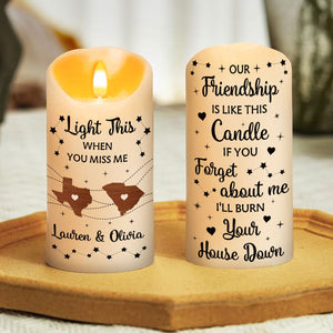 Light This When You Miss Me LED candle