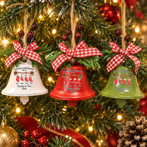 First Christmas Story Personalized Metal Bell Ornament