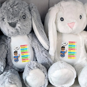I am- Personalized Stuffed Bunny - KID032_BUN