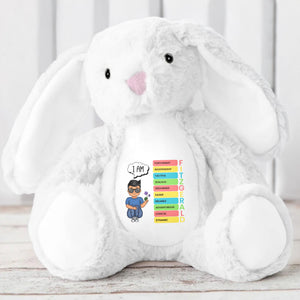 I am- Personalized Stuffed Bunny - KID032_BUN