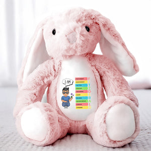I am- Personalized Stuffed Bunny - KID032_BUN
