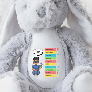 I am- Personalized Stuffed Bunny - KID032_BUN