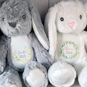 Flower Girl - Personalized Stuffed Bunny - KID047_BUN