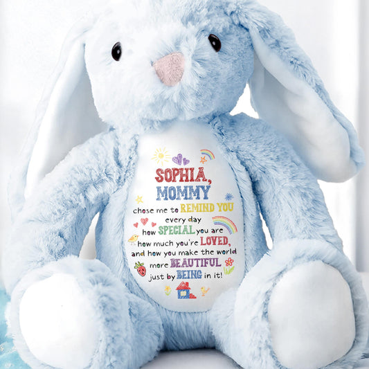 Remind You Every Day How Special You Are - Personalized Stuffed Bunny - KID517_BUN