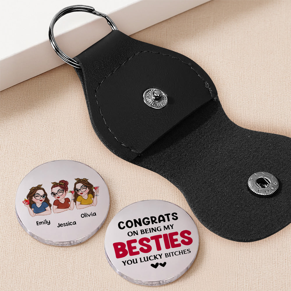 Congrats On Being My Bestie - Personalized Pocket Hug - Christmas Gift For Best Friend