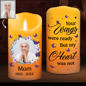 Your Wings Were Ready personalized LED candle