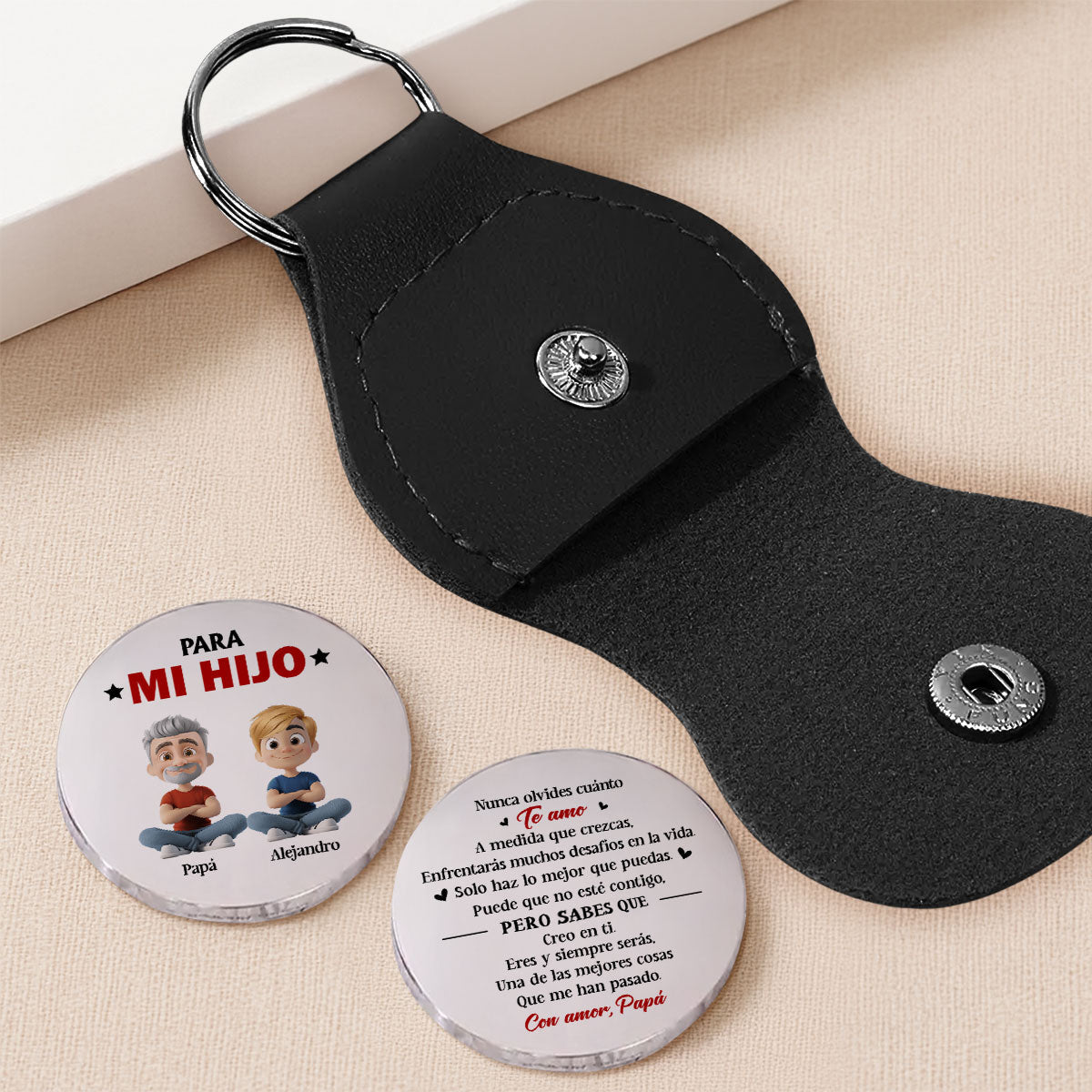 Haz Lo Mejor Que Puedas Hijo - Personalized Pocket Hug - Christmas Gift For Son