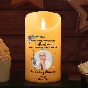 When Tomorrow Starts personalized LED candle