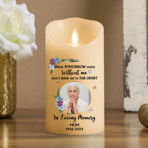 When Tomorrow Starts personalized LED candle