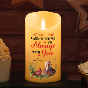 I Am Always With You personalized LED memorial candle