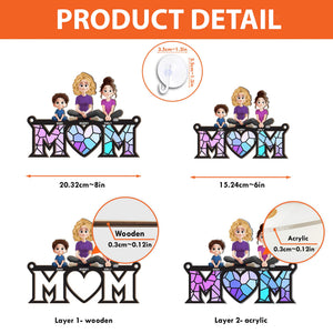Mom Gift - Personalized Window Hanging Suncatcher Ornament - Product Detail