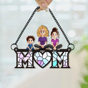 Mom Gift - Personalized Window Hanging Suncatcher Ornament