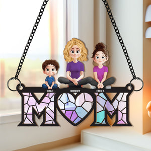 Mom Gift - Personalized Window Hanging Suncatcher Ornament