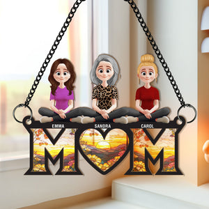 Mom Gift - Personalized Window Hanging Suncatcher Ornament