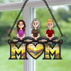 Mom Gift - Personalized Window Hanging Suncatcher Ornament