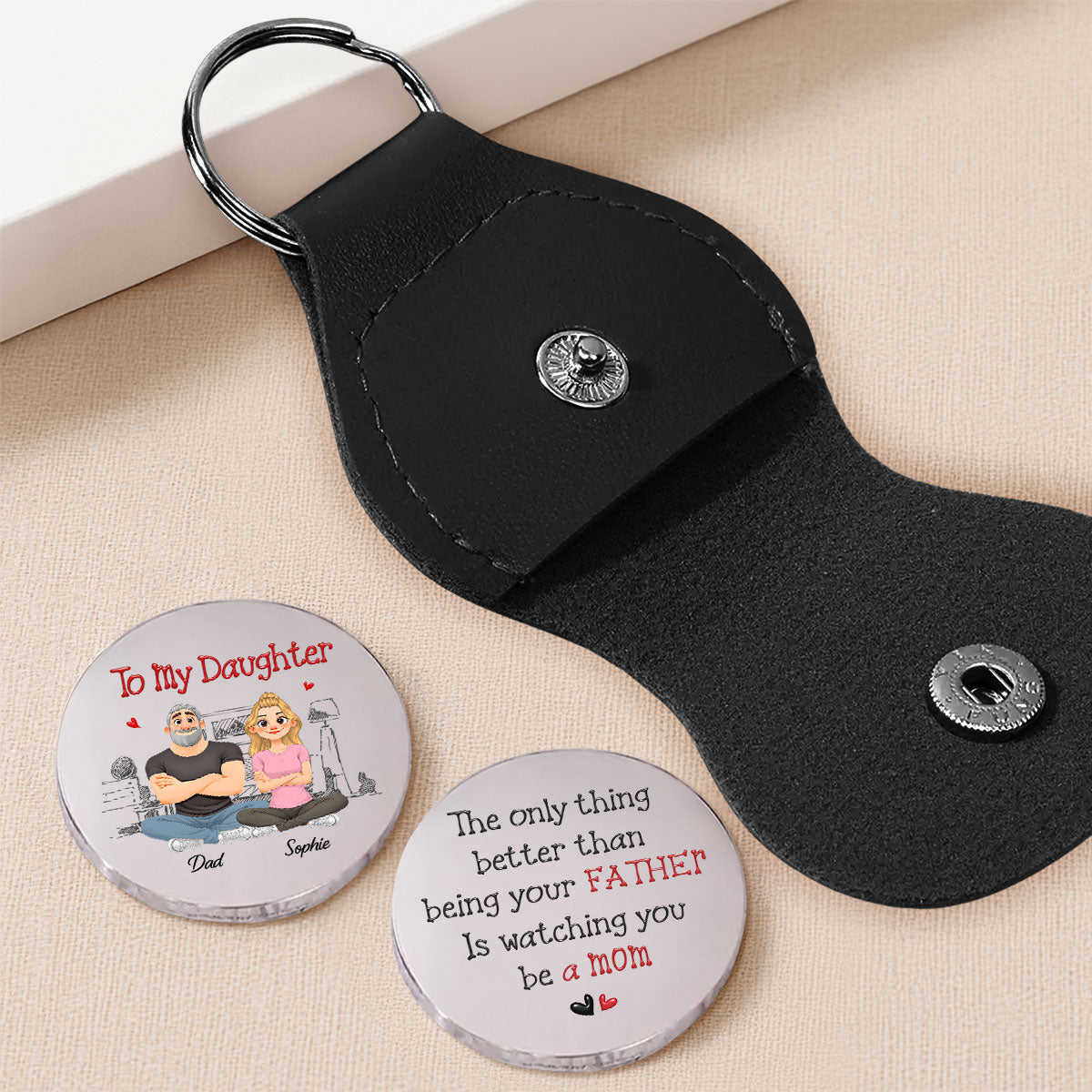 Being Your Father - Personalized 3D Inflated Effect Pocket Hug - Christmas Gift For Daughter, Mom