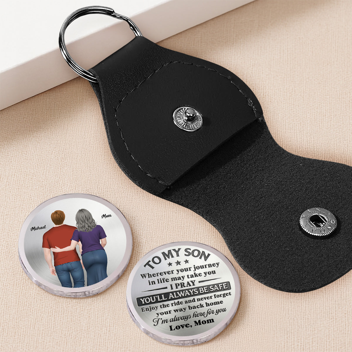 Mom Always Here For You - Personalized Pocket Hug - Christmas Gift For Son