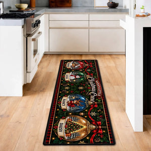 Our Little Snow Globe personalized runner rug