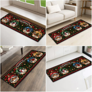 Our Little Snow Globe personalized runner rug
