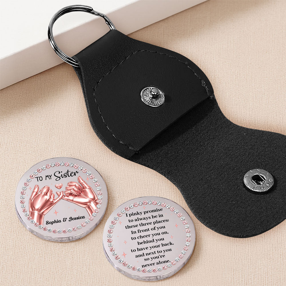 Pinky Promise - Personalized 3D Effect Pocket Hug - Christmas Gift For Sister