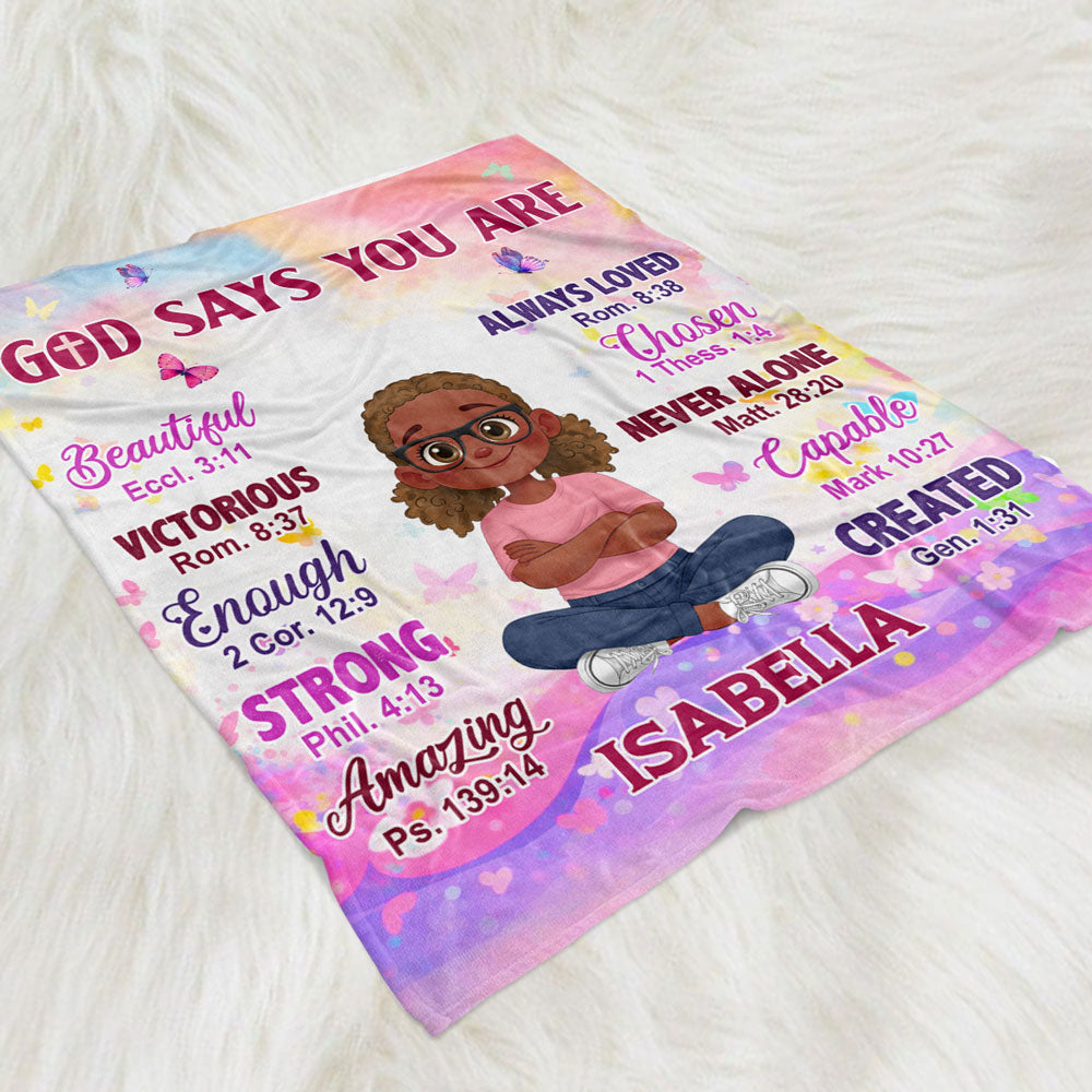 Kid You Are Always Loved - Personalized Fleece Blanket