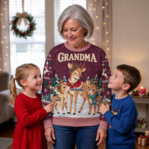 Reindeer Winter Love personalized all-over-print sweatshirt