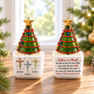 Blessed By Faith - Personalized Glass Christmas Tree