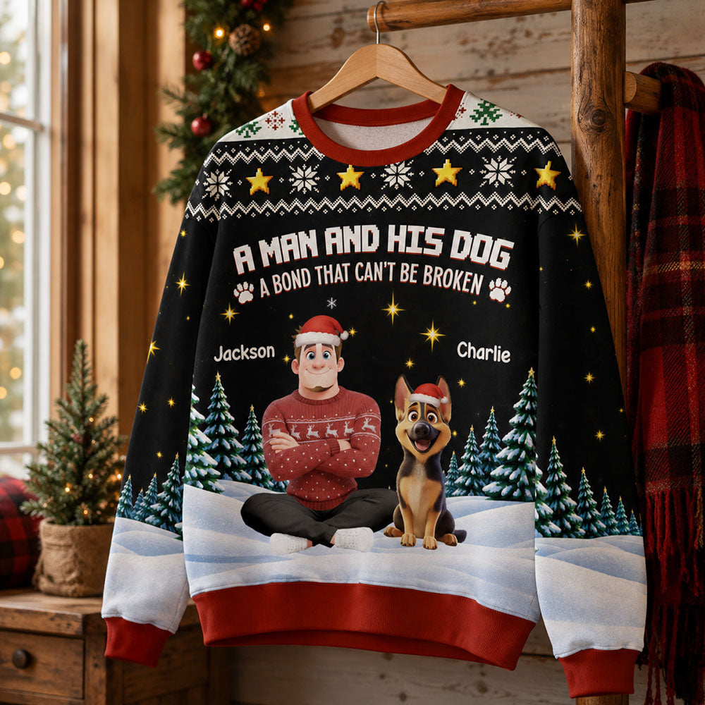 Best Buddies Christmas - Personalized All-Over-Print Sweatshirt
