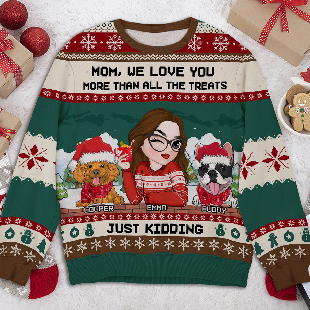 Just Kidding - Personalized All-Over-Print Sweatshirt