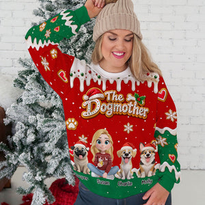 Dog Mom Forever - Personalized All-Over-Print Sweatshirt