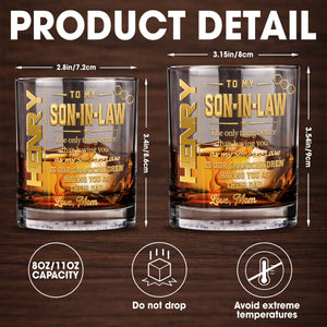 To My Son In Law The Only Thing Better Gold Text - Personalized Custom Whiskey Glass - SILA088_RWG