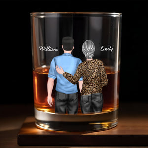 To My Son In Law Gift Of Life Man And Woman Design - Personalized Custom Whiskey Glass - SILA118_RWG
