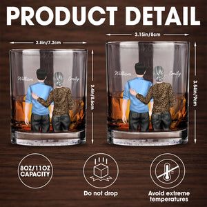 To My Son In Law Gift Of Life Man And Woman Design - Personalized Custom Whiskey Glass - SILA118_RWG