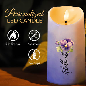 Braver Stronger Smarter Loved Inspirational Quote Candle - Personalized Custom LED Candle - SON016_LECA