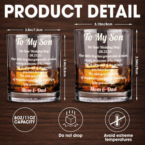 To My Son - Personalized Custom Whiskey Glass - SON194_RWG