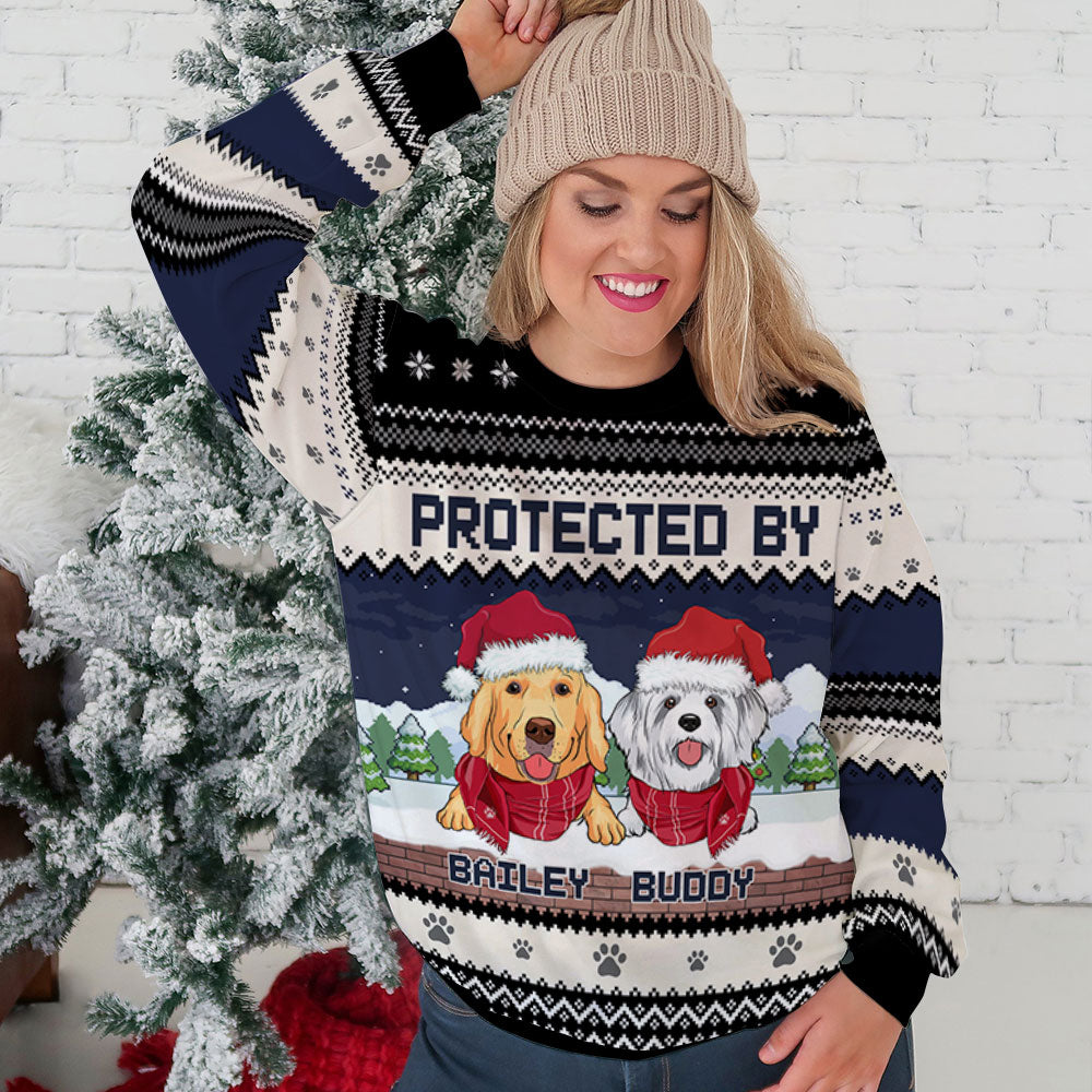 Protected By - Personalized All-Over-Print Sweatshirt