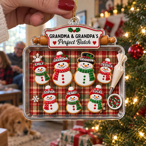 My Grandkids My Joy acrylic ornament on the tree