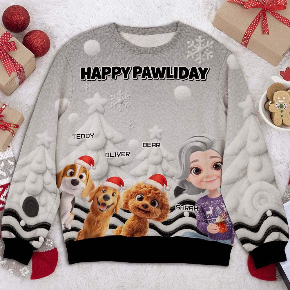 Pawliday With You - Personalized All-Over-Print Sweatshirt