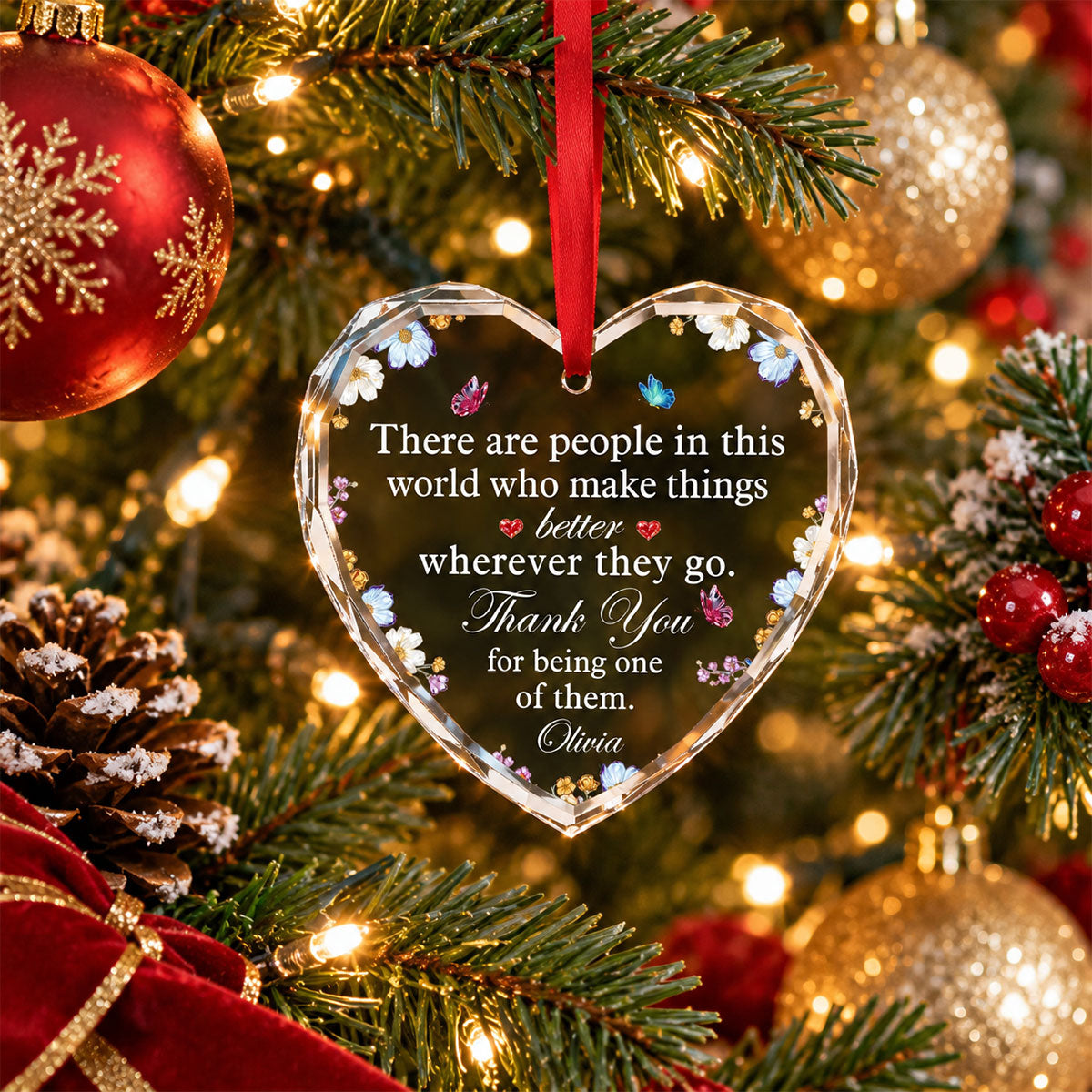 Who Make Things Better - Personalized Glass Ornament - Christmas Gift For Coworkers