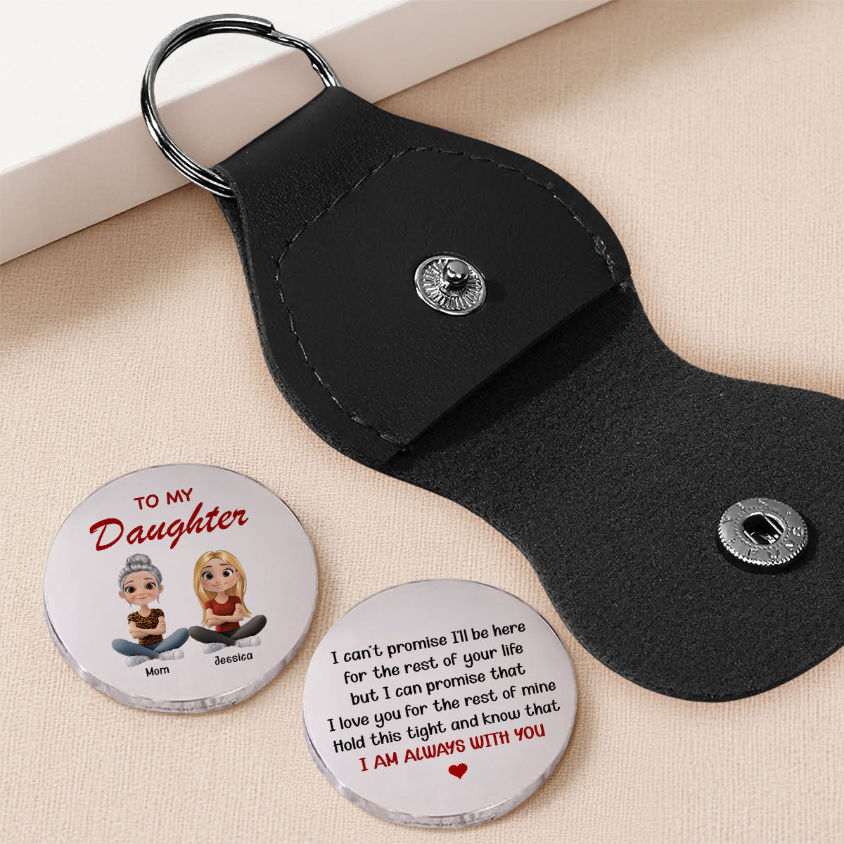 I Love You For The Rest Of Mine - Personalized Pocket Hug - Christmas Gift For Daughter