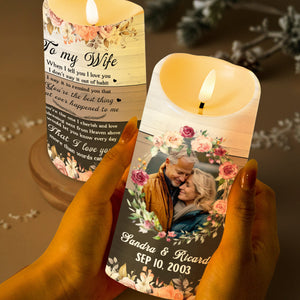 To My Wife You're the Best Thing That Ever Happened To Me - Personalized Custom LED Candle - WIF023_LECA