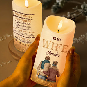 Love Message For Wife, Eternal Candle Gift - Personalized Custom LED Candle - WIF041_LECA