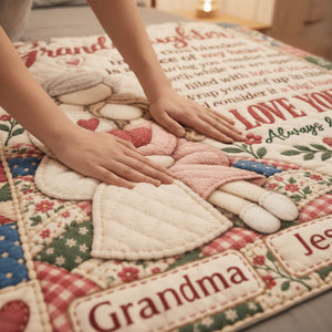 Hugs Warmth And Love Personalized Fleece Blanket